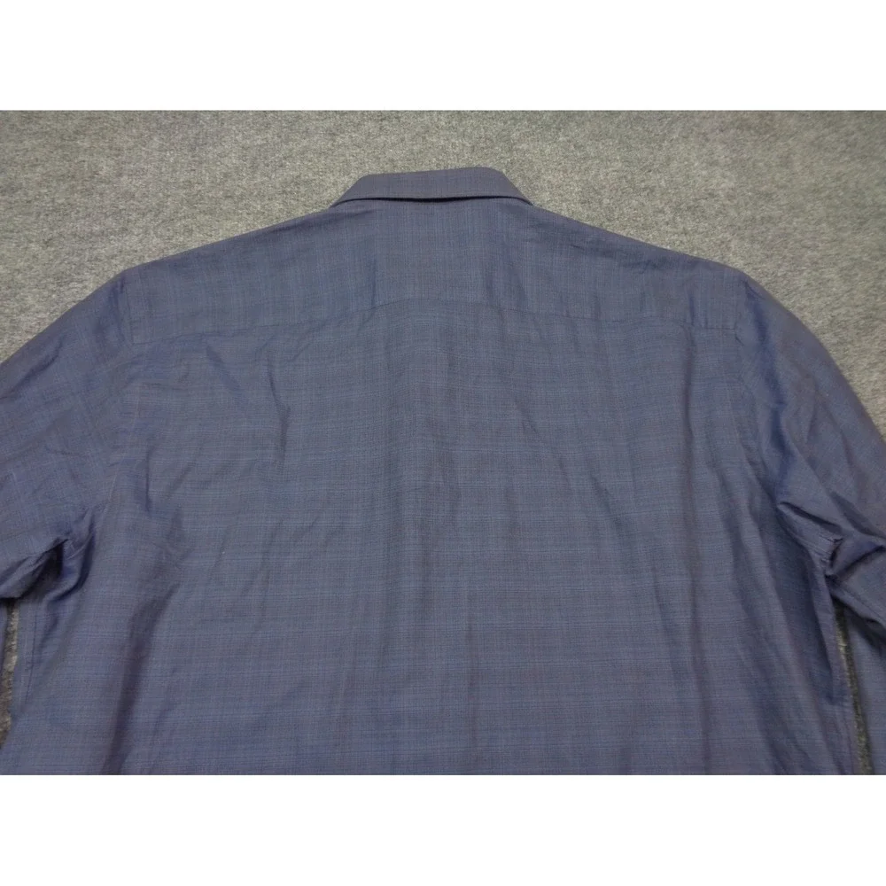 Brioni Ventiquattro Shirt Mens 17 1/2" 44 Neck Blue Long Sleeve Made in Italy - Picture 2 of 13
